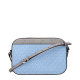 Michael Kors Light Blue Fabric Crossbody Bag