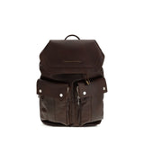 Brunello Cucinelli Brown Calf Leather Bos Taurus Backpack