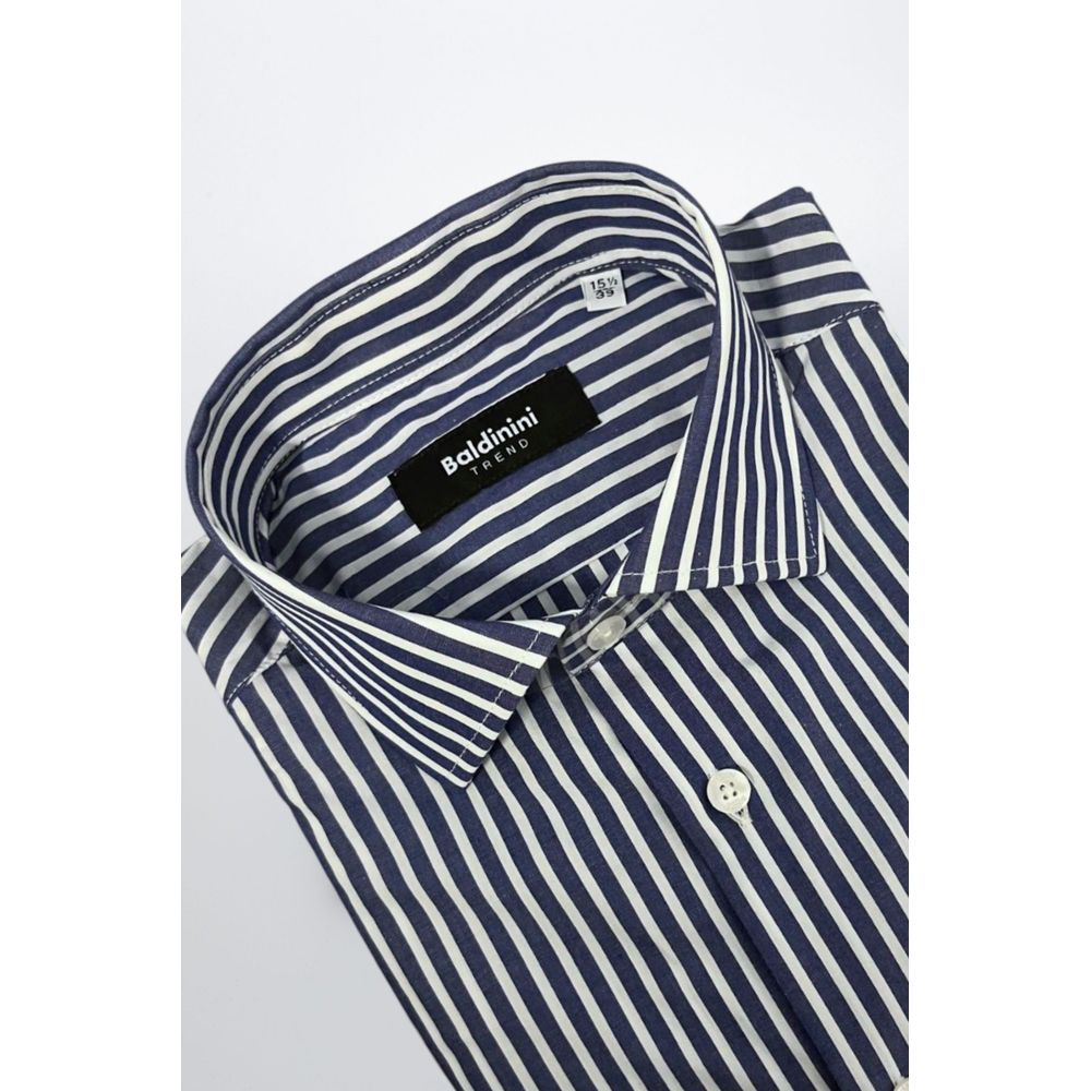 Baldinini Trend Blue Cotton Shirt