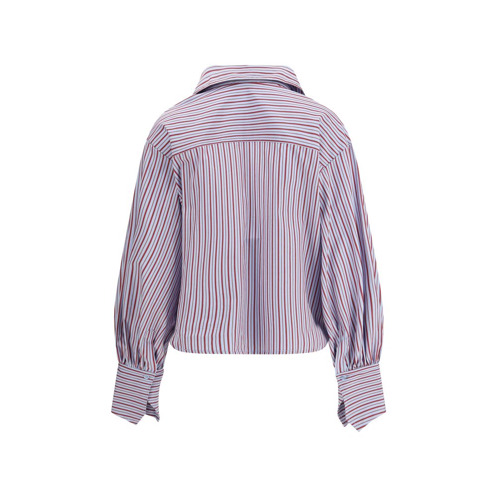 SOSUE Light Blue Cotton Pattern Shirt