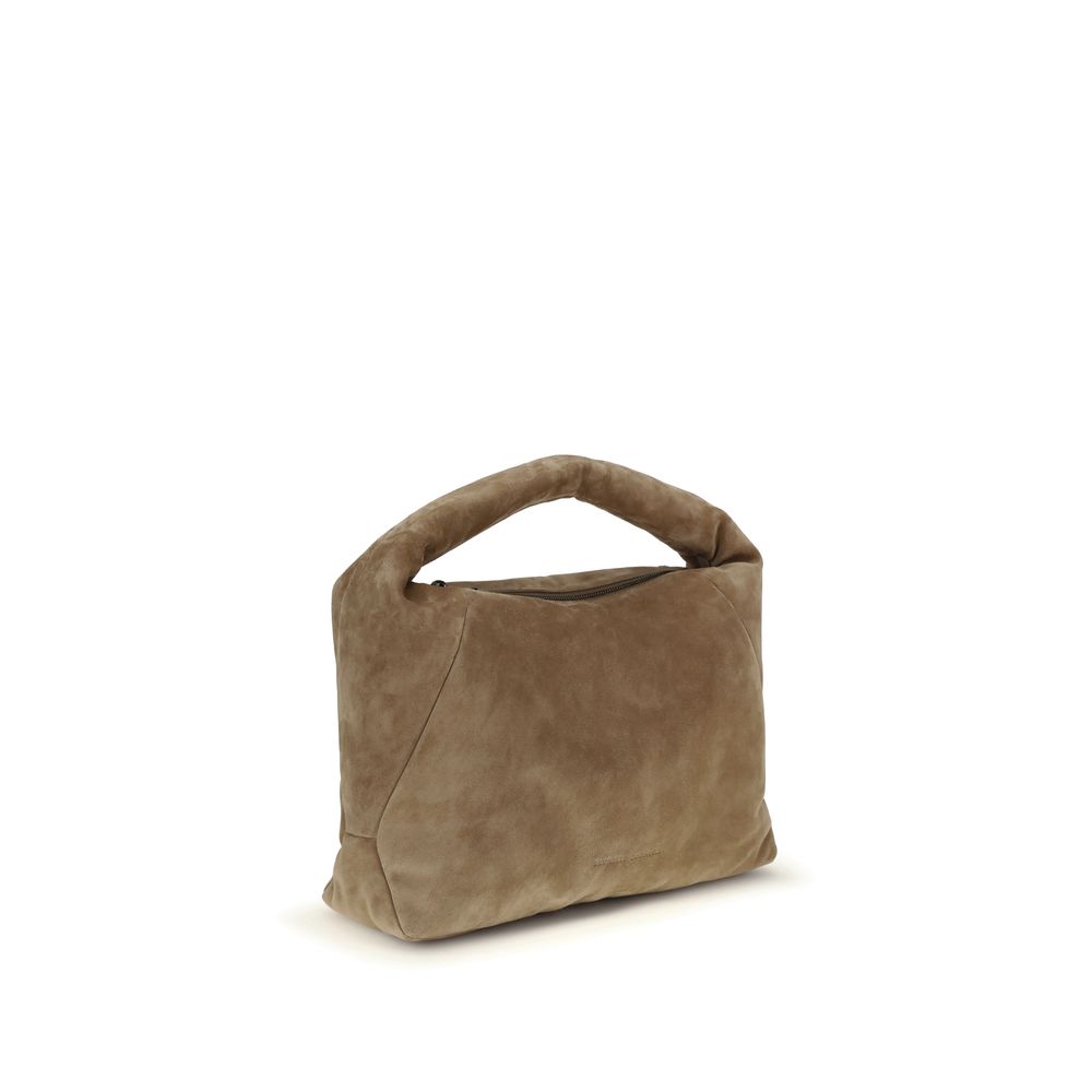 Brunello Cucinelli Beige Calf Leather Bos Taurus Handbag