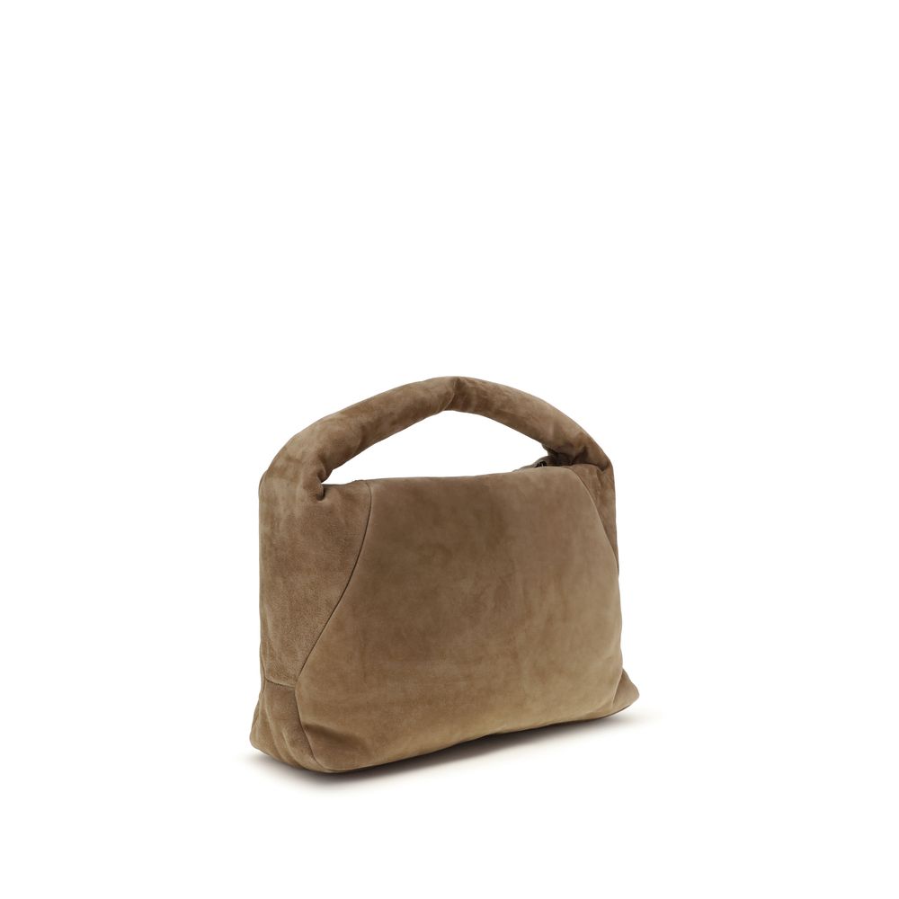 Brunello Cucinelli Beige Calf Leather Bos Taurus Handbag