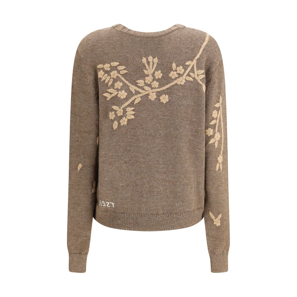 Baziszt Brown Alpaca Vicugna Pacos Cardigan
