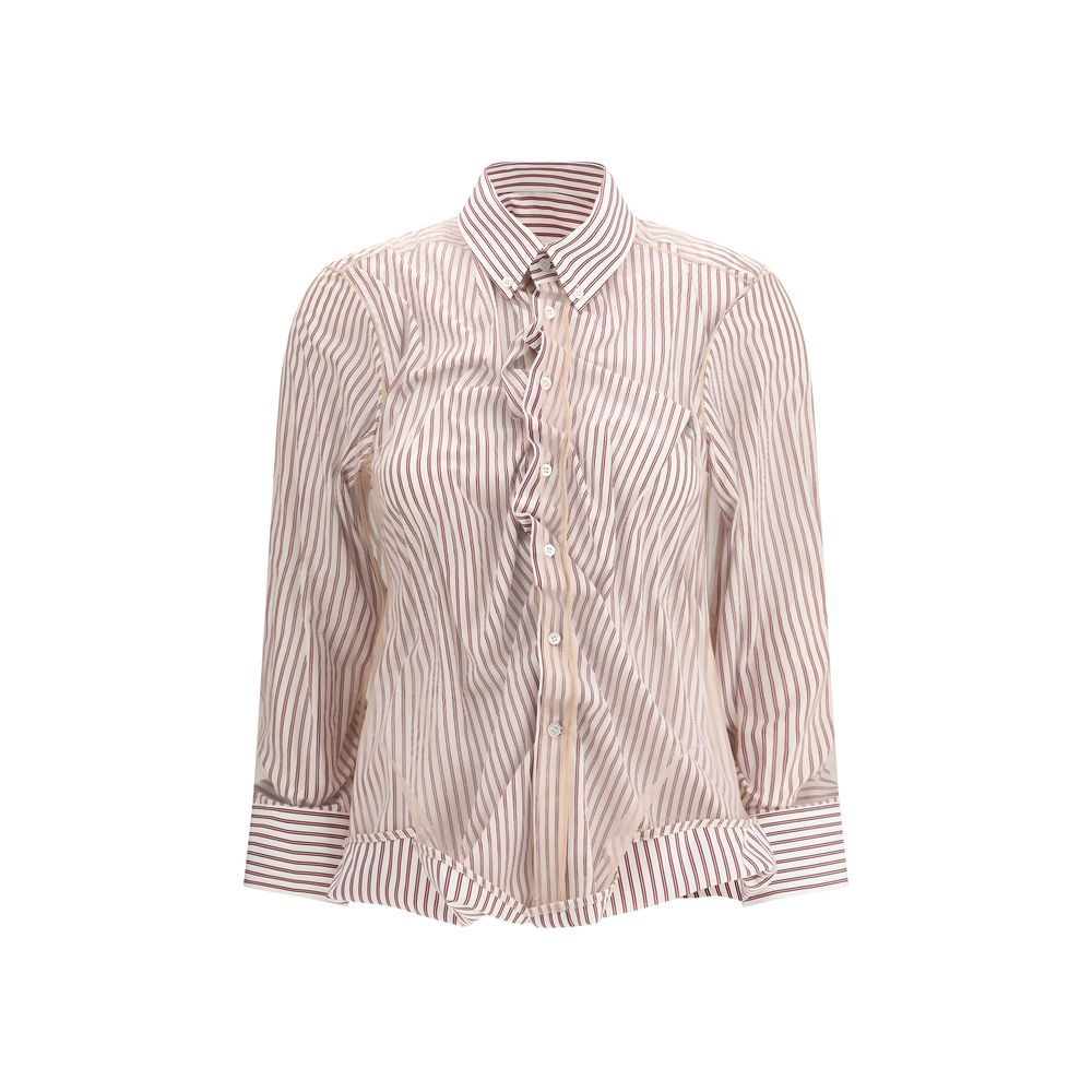 Margiela Red Cotton Pattern Shirt