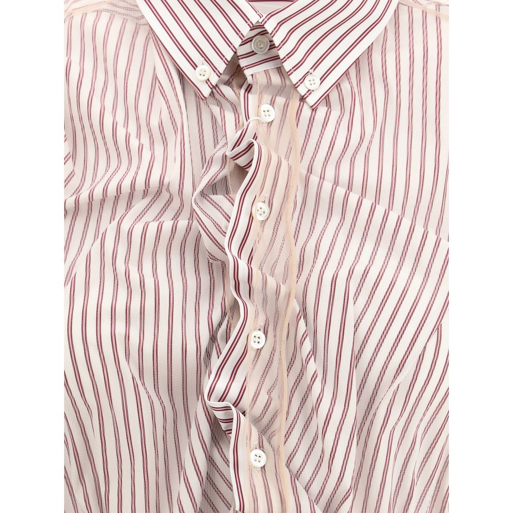 Margiela Red Cotton Pattern Shirt