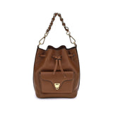 Coccinelle Brown Calf Leather Bos Taurus Backet Bag