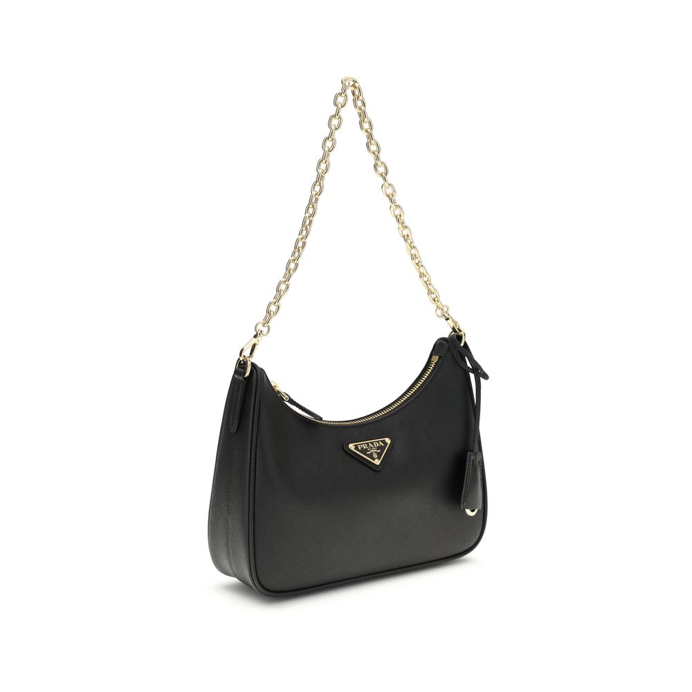 Prada Black Recycled Polyamide Shoulder Bag