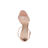 Casadei Beige Silk Stiletto Heel Sandals