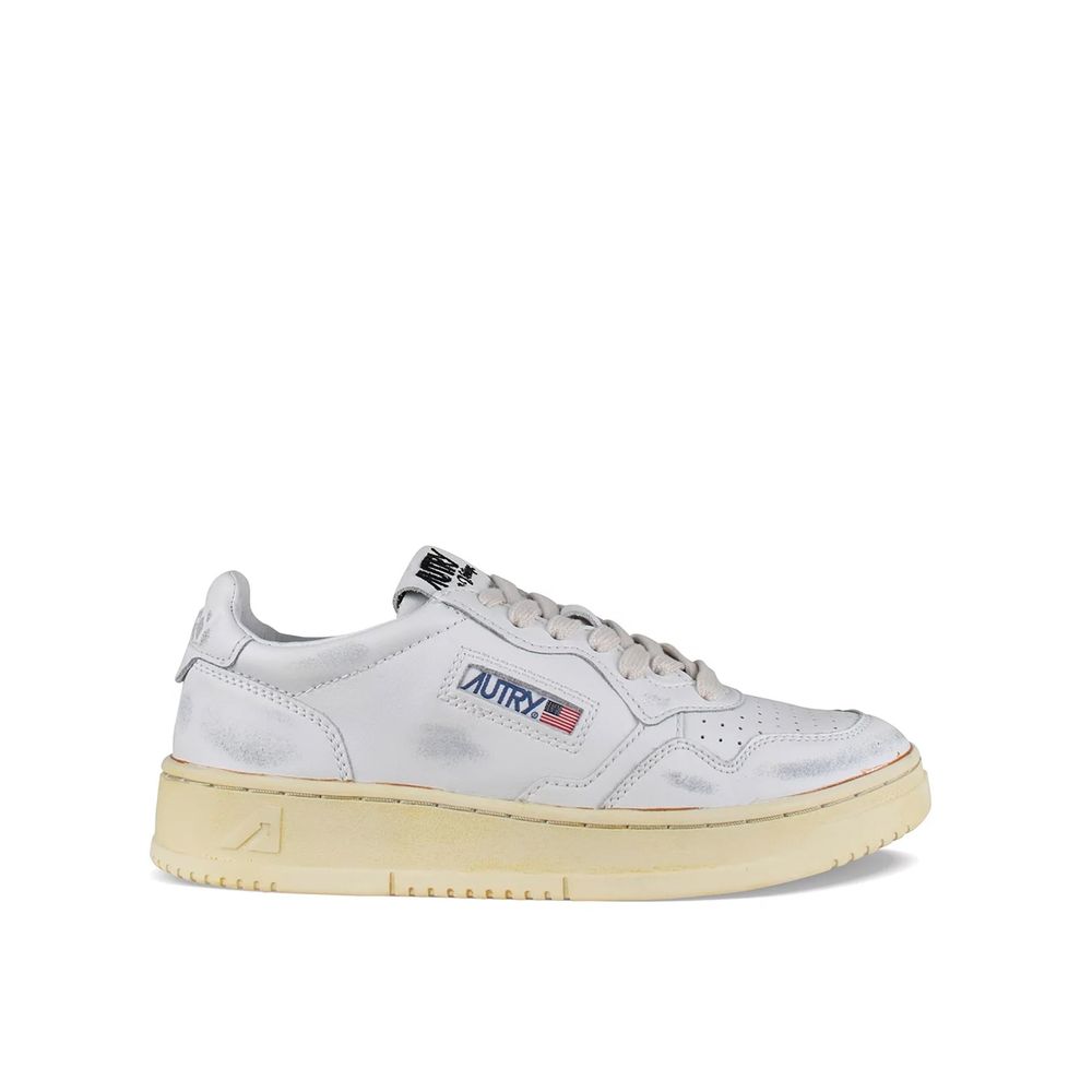 Autry White Leather Low Top Sneakers