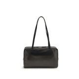 The Row Black Calf Leather Bos Taurus Shoulder Bag