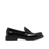 Saint Laurent Black Calfskin Slip-On Loafers