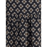 Kristina Ti Black Silk Long Dress