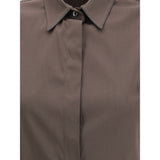 Brunello Cucinelli Brown Cotton Shirt