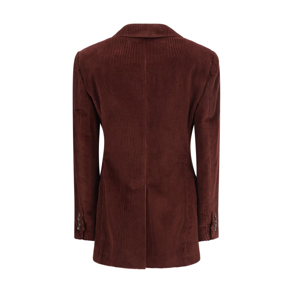 Brunello Cucinelli Bordeaux Cotton Coat