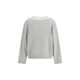 Brunello Cucinelli White Cotton Sweatshirt