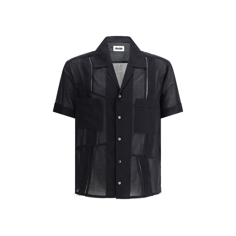 Magliano Black Cotton Shortsleeve Shirt