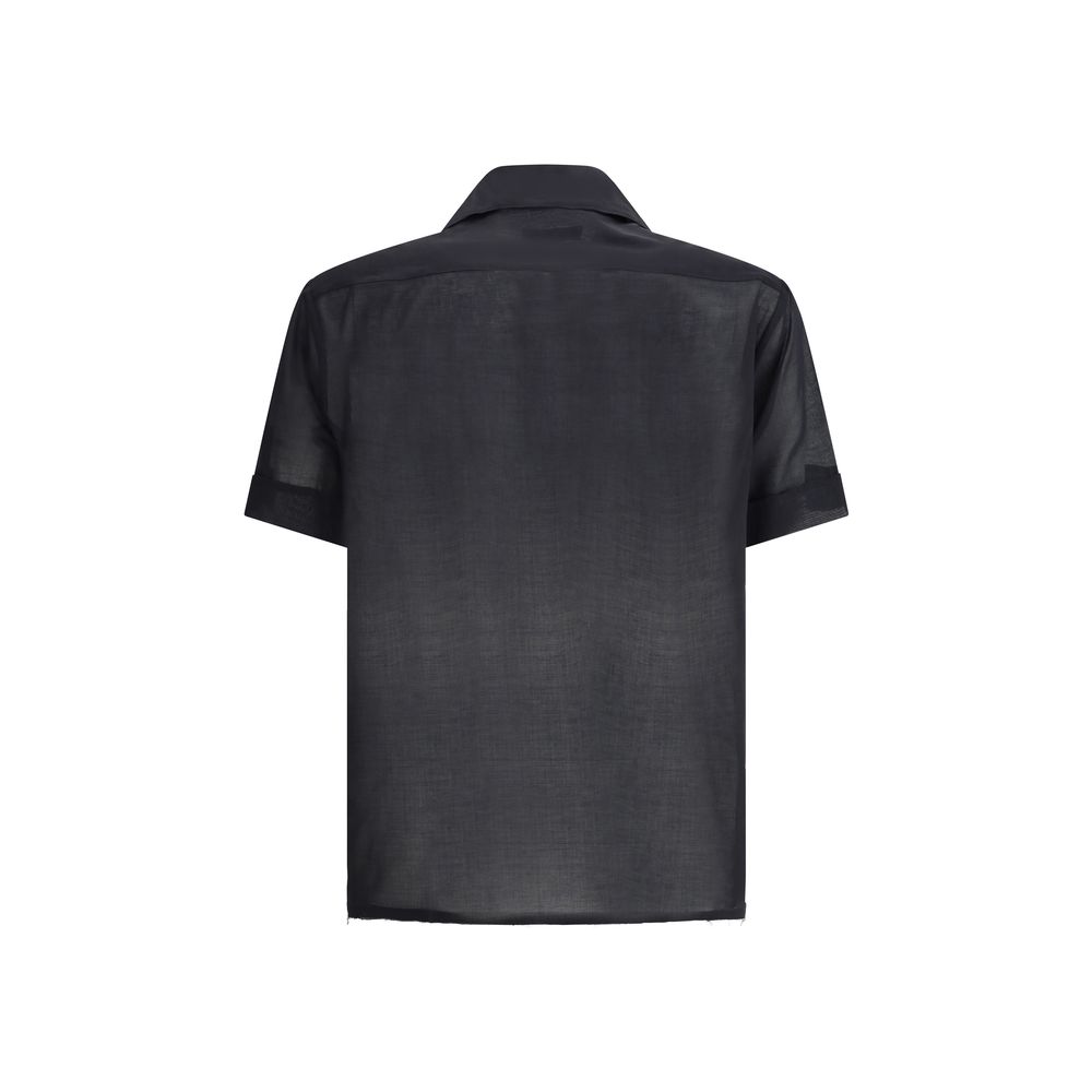 Magliano Black Cotton Shortsleeve Shirt