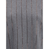 Brunello Cucinelli Gray Cotton Sweatshirt