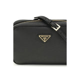 Prada Black Calf Leather Bos Taurus Shoulder Bag