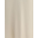 Brunello Cucinelli Cream Acetate Midi Skirt