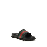 Gucci Black Rubber Slippers