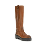 Miu Miu Brown Calf Leather Bos Taurus Boots