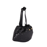 Bottega Veneta Black Lamb Leather Backet Bag
