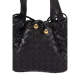 Bottega Veneta Black Lamb Leather Backet Bag