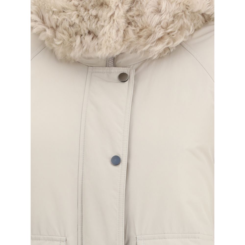 Brunello Cucinelli Gray Polyester Parka