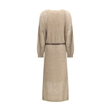 Brunello Cucinelli Beige Mohair Casual Dress