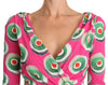Dolce & Gabbana Pink Silk Cup Cake Sheath StretchDress