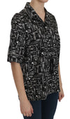 Dolce & Gabbana Black Musical Instrument Print SilkTop