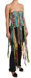 Dolce & Gabbana Multicolor Strings Bustier Polyester CorsetTop