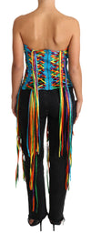 Dolce & Gabbana Multicolor Strings Bustier Polyester CorsetTop