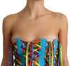 Dolce & Gabbana Multicolor Strings Bustier Polyester CorsetTop