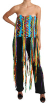 Dolce & Gabbana Multicolor Strings Bustier Polyester CorsetTop