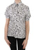 Dolce & Gabbana Trumpet Print Button Front Silk Top Blouse