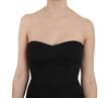 John Richmond Black Sequined Flare Ball Gown Dress