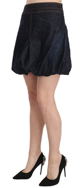 Exte Blue Jeans Denim Cotton Stretch A-line Mini