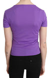 GF Ferre Purple 100% Polyester Short Sleeve TopBlouse