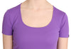 GF Ferre Purple 100% Polyester Short Sleeve TopBlouse