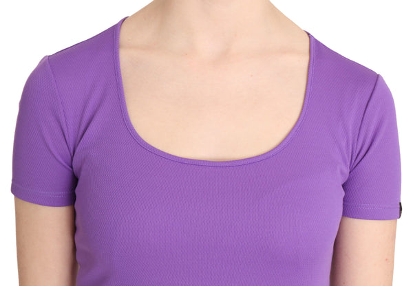 GF Ferre Purple 100% Polyester Short Sleeve TopBlouse