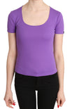 GF Ferre Purple 100% Polyester Short Sleeve TopBlouse