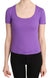 GF Ferre Purple 100% Polyester Short Sleeve TopBlouse