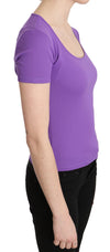 GF Ferre Purple 100% Polyester Short Sleeve TopBlouse