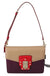 Dolce & Gabbana Purple Beige Red Leather Crossbody Purse Bag