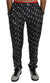 Dolce & Gabbana Silk Black Musical Instrument Trouser Pants