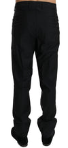 Dolce & Gabbana Black Dress Formal Trouser Men Wool Pants