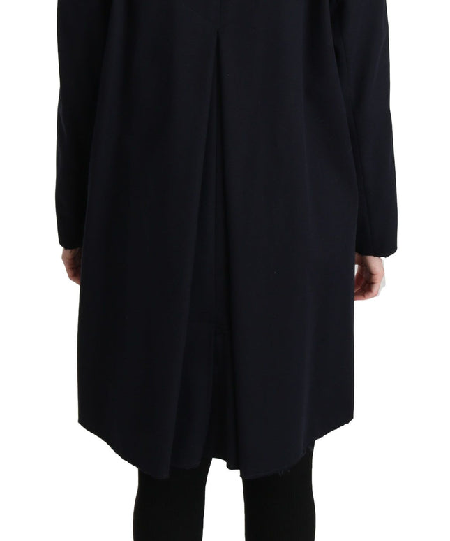 Dolce & Gabbana Coat Blue Cotton Women Trench Jacket