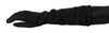 Dolce & Gabbana Black Gray Mid Arm Length Mittens WoolGloves